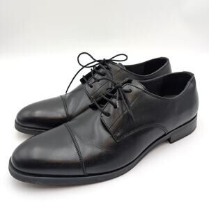Nordstrom Elliott Cap Toe Lace-Up Derby Shoes Men's Black Size 12M EU45